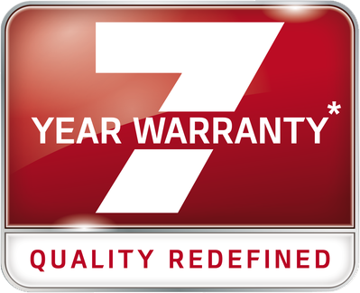 7 year warranty. Quality redefined